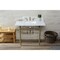 Kingston Brass 36 Carrara Marble Console Sink with Stainless Steel Legs, Marble WhiteBrushed Brass LMS3622M8SQ7ST - alternate 4